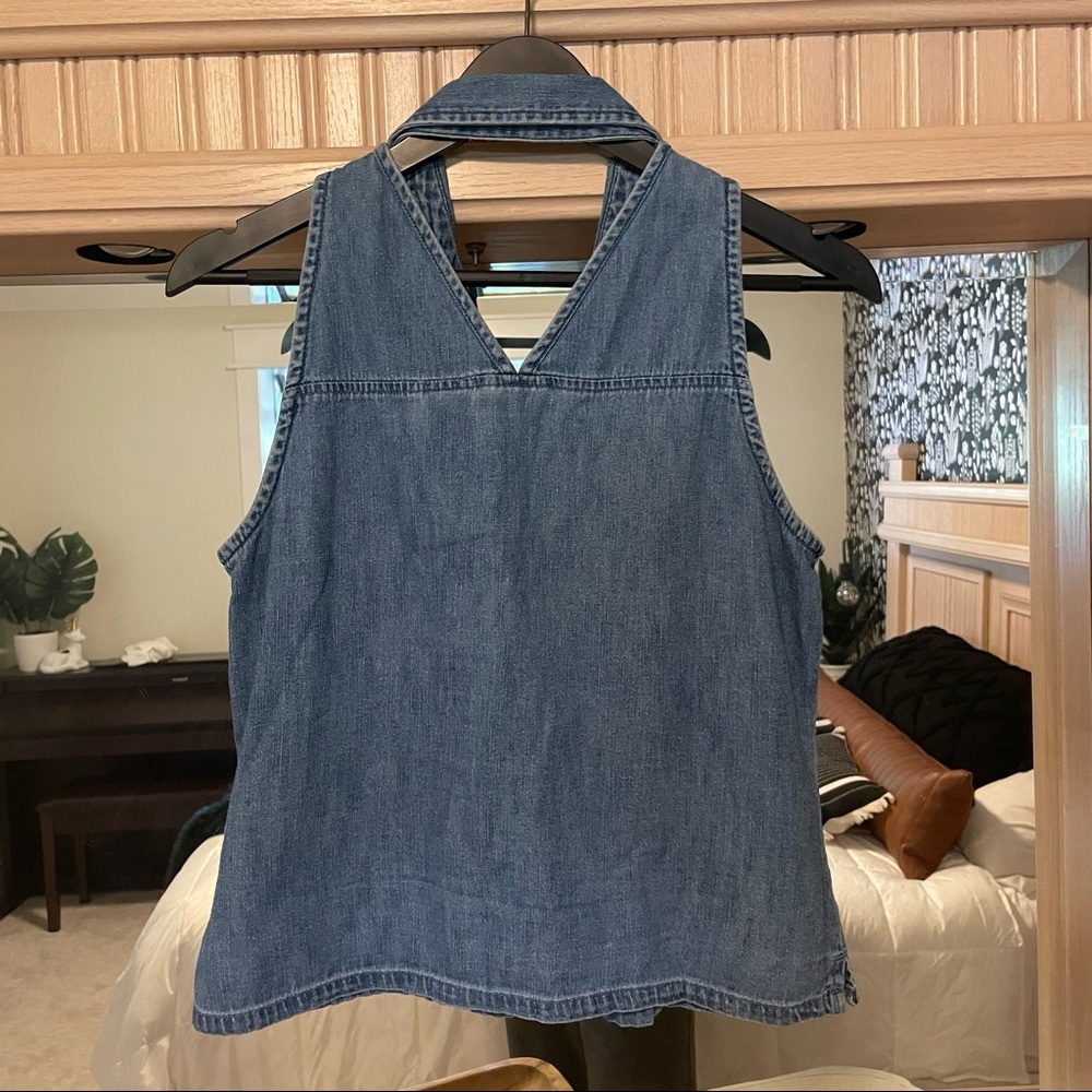 Vintage Cutout Denim Top - Picture 6 of 7